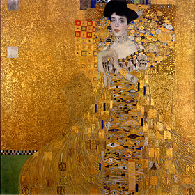 Portrait d'Adele Bloch-Bauer I, Gustav Klimt, 1970, Huile, or et argent sur toile, 138 × 138 cm, Neue Galerie, New York